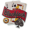 Blackjack 21 Embossed Metal Sign